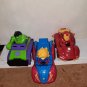 Marvel Super Hero Adventures Pull Back Figures Racer Toy Car Lot of 3