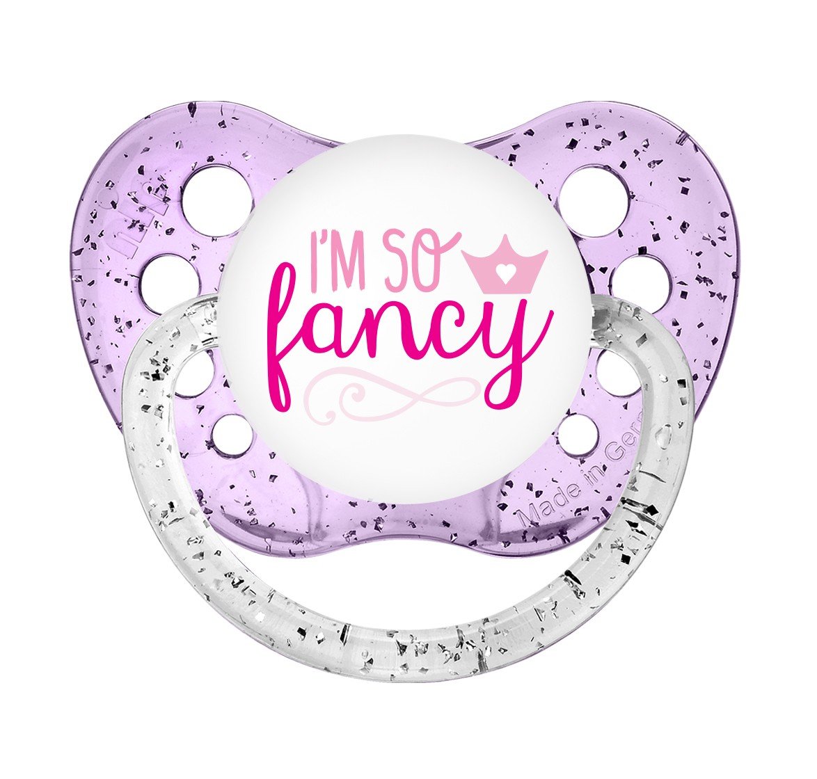 I'm So Fancy Binky - Ulubulu - 6+ months - Girls - Little Girl Soother - Glitter Pacifier
