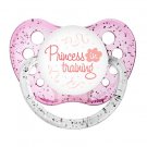 Princess In Training Pacifier - Ulubulu Paci - 0-18 months - Glitter Pink Binky - Sparkle Dummy