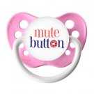 Mute Button Binky - Ulubulu Pacifier -  0-18 months - Baby Girl Soother - Pink Dummy