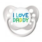 I love Daddy Binky - Ulubulu Pacifier 0-18 months - White Soother - Orthodontic Dummy