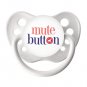 Mute Button Binky - White Soother 0-18 months - Funny Baby Pacifier - Unisex Dummy