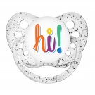 Hi Pacifier - 0-18 months - Glitter Clear Paci - Unisex - Ulubulu Binky - Hi Binky