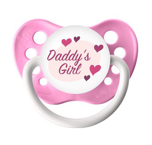 Daddy's Girl Pacifier - Pink - Girls - Ulubulu - 0-6 months - Daddy's Girl Binky
