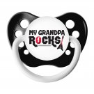 My Grandpa Rocks Pacifier - Ulubulu - 0-18 months - Black - Unisex - Guitar Binky