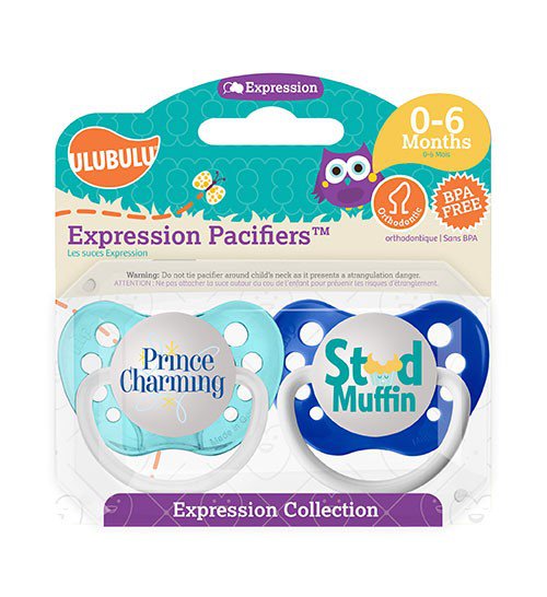 Prince Charming Pacifier and Stud Muffin Pacifier Set - 0-6 months - Ulubulu - Boys - Blue Binkies