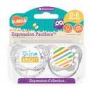 Shine Bright Pacifier and Stripes Pacifier Set - 0-6 months - Unisex - Ulubulu - Set of 2 Binkies