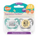 Handsome, Young & Awesome Pacifier and Young, Wild & Free Pacifier Set - Boys - 0-6 months - Ulubulu