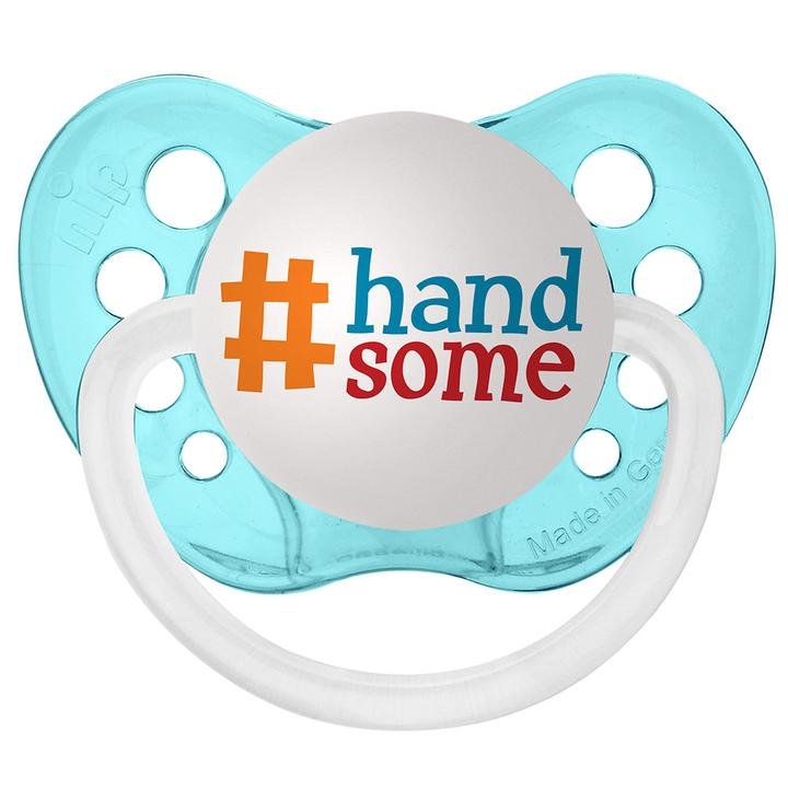 #Handsome Pacifier - 0-6 months - Ulubulu - Boys - Aqua Blue