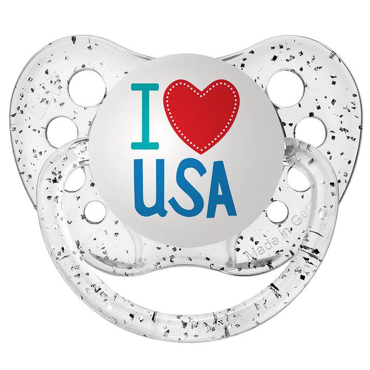 I Love USA Pacifier - Ulubulu - Clear - 0-6 months - Unisex - 4th of July Baby Gift