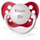 Kisses 25¢ Pacifier for Baby - Valentine's Day - 6-18 months- Red - Unisex - NUK Binky