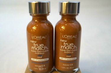2  L'Oreal True Match Super Blendable Foundation Makeup SPF 17  ~ COCOA ~ C8