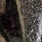 3D Black, Silver, Grey Luxurious Superior Quality Shaggy 8 x 10 Area Rug, Hand Tufted