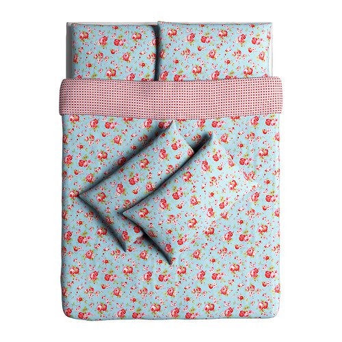 IKEA ROSALI N Cath Kidston in Blue Double Duvet Cover Bedding Bed Set