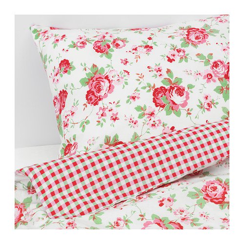 IKEA ROSALI N Cath Kidston in White DOUBLE Size Duvet Cover Bedding Bed Set