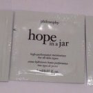 Hope in a Jar Philosophy Samples LOT of 5 Packets 0.07oz Moisturizer all skin