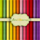 Rainbow Stripes ~ 12x12inch Digital Printable Papers