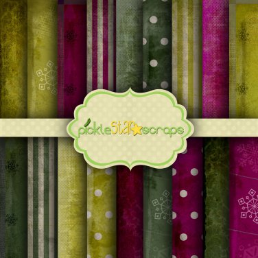 Shabby Christmas Vol1 ~ 12x12inch Digital Printable Papers