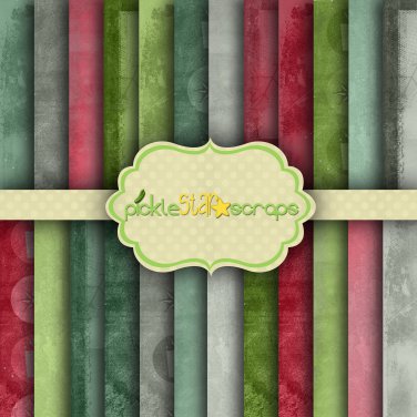 Shabby Christmas Vol2 ~ 12x12inch Digital Printable Papers