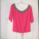 Woman - M Pink/White Top