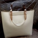 Beige Leather Handbag by Lamarthe