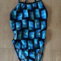 SPEEDO Athletic Racer Back Swimsuit Blues/Black/White Geo Print- XS/S