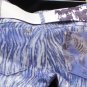 New WAGGON PARIS Skinny Size 25/26 Jeans Blue /White Zebra Animal Print ~UNIQUE!