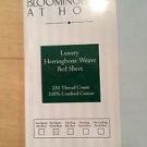 VINTAGE Luxury BLUE Herringbone Weave Queen Fitted Sheet 100% Cotton 250 Count
