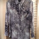Victoria's Secret Leopard Print Blouse Top Shirt Buttoned Size XS~ NEW