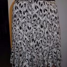 Diane von Furstenberg DVF Black Ivory Printed 100% Silk Stretch Skirt 2~ MINT!