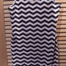 BILLABONG Chevron Printed Tank Top White with black pattern - Small