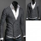 MONSEDEN Y01 Fashionable Personality Cardigan for Men - Grey (Size-L)