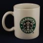 Vint Starbucks White Ceramic Coffee Mug Cup Green Black Mermaid Siren Catalina