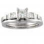14K White Gold Diamond Bridal Engagement Ring