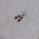 Purple Cats Eye Earrings