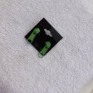 Green Zipper Earrings