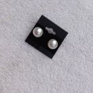 White pearl earrings