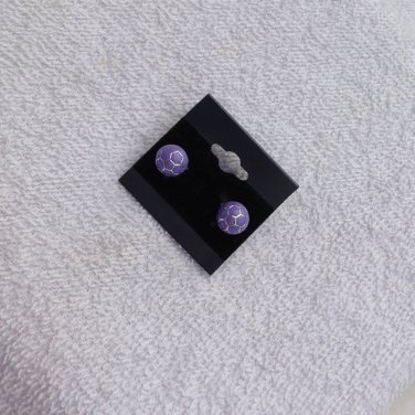 Purple with silver Earrings