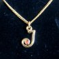 Avon Kids Initial Elegance Collection Goldtone Pendant Necklace J