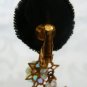 Pearlcraft Clear Beaded Multi-Colored Long Dangle Clip Earrings Vintage