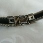 Initial Rope Black Silver Bracelet 18K Stainless Steel Clasp