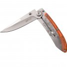MTECH FOLDER 3.25 IN BLADE WOOD-STAINLESS STEEL HANDLE