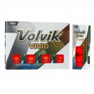 9728 Volvik Vivid 3 Pc Golf Balls - Matte Red