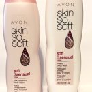 Avon Soft & Sensual Body Lotion & Creamy Body Wash + Argen  11.8 oz Set