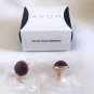 Avon Velvet Maroon Red Stud Pierced Earrings