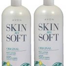 AVON SKIN SO SOFT ORIGINAL BODY LOTION BONUS SIZE 33.8 FL (2 Lotion) w/ 2 PUMPS
