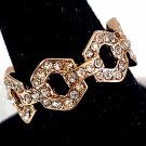 Avon Goldtone Linked Ring Size 6