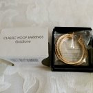 AVON Signature Classic Essentials Etched Pierced Hoop Goldtone Earrings SEALED