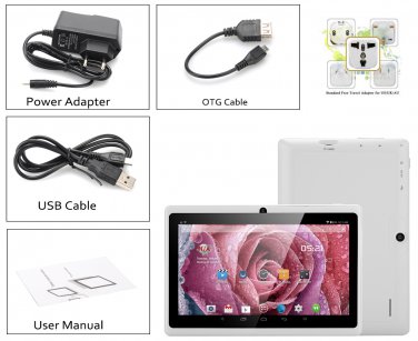7" Android Tablet 'Orion' - Android 4.4, Quad Core, Bluetooth, Wi-Fi, OTG (White)