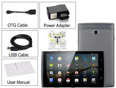 7" 3G Android 4.4 Tablet - Quad Core, OTG, 8GB (Black)